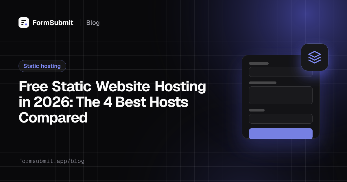 Comparison table of free static website hosting on GitHub Pages, Netlify, Vercel and Cloudflare Pages